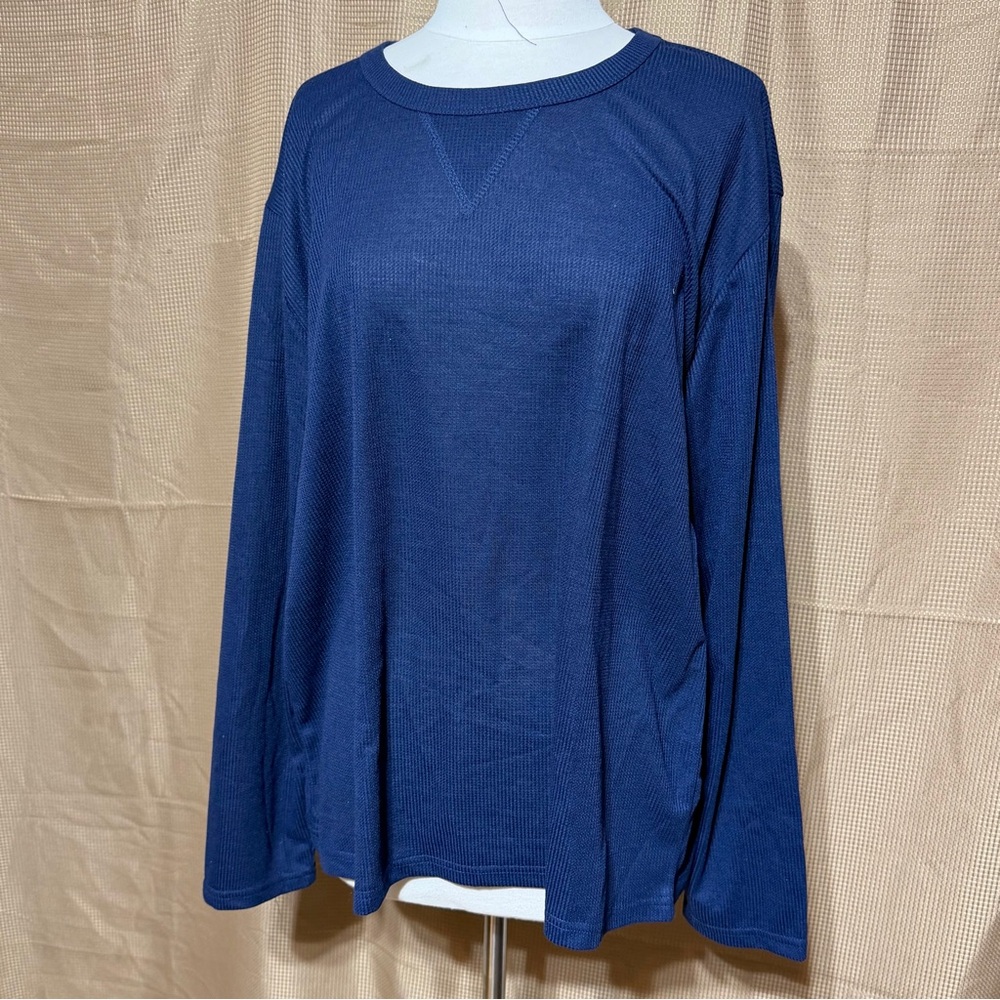 Men's Long Sleeve Blue Sleepwear Shirt
